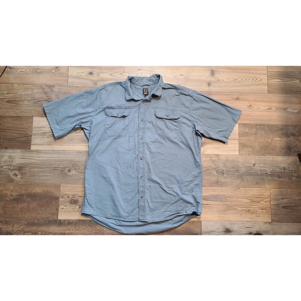 Noble Outfitters Work Shirt Mens 2XLT Short Sleeve Button Down Pocket Cotton